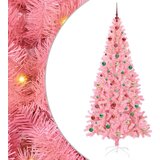 vidaXL Božično drevo med 300 LED z stojalom Roza 240 cm PVC | Shoptok.si