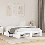  Okvir za krevet bijeli 150x200 cm konstruirano drvo | shoptok.hr