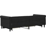  Dnevni krevet na razvlačenje s ladicama crni 90 x 200 cm baršun | shoptok.hr