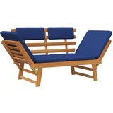 vidaXL vrtna klop z blazinami 2 v 1 190 cm trden akacijev les | Shoptok.si