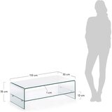 Kave Home Stakleni stolić za kavu 55x110 cm Burano – | shoptok.hr