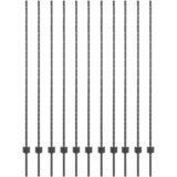 vidaXL Stupovi ograde 22 kom U-kanal Siva 160 cm Čelik | shoptok.hr