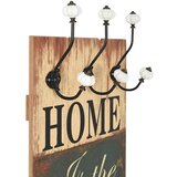  Zidna vješalica za kapute sa 6 kuka "HOME IS" 120 x 40 cm | Eponuda.ba