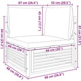  Kutna vrtna sofa s jastucima od masivnog drva bagrema | shoptok.hr