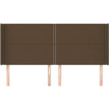  Uzglavlje s ušima tamnosmeđe 203x16x118/128 cm od tkanine | shoptok.hr