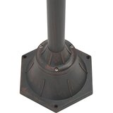  Vrtna dvostruka stupna svjetiljka od aluminija E27 220 cm brončana | Eponuda.com