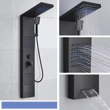 dfrkjhre LED tuš panelni sistem, dvojna ročica, SPA šobe, črna 6004, (5000159203) | Shoptok.si