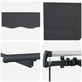  Skrovita tenda Antracit 350 x 200 cm Poliester i aluminij | shoptok.hr