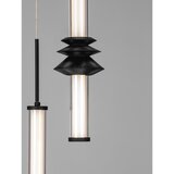 Nova Luce Mat črna keramična LED zatemnitvena viseča svetilka s senčilom iz akrilnega stekla ø 35 cm Stalactite – | Shoptok.si