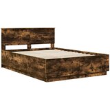  Krevetna konstrukcija S LED lampica Dimljeni hrast 140 x 200 cm | shoptok.hr
