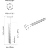  Drvene vijake 1350 pcs Srebrno Čelik | Eponuda.com
