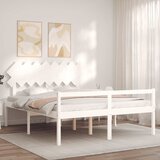  Krevet za starije s uzglavljem bijeli 160x200 cm masivnog drva | shoptok.hr