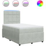 Maison Chic Box spring postelja - Vzmetna postelja z vzmetnico svetlo siva 120x200 cm žamet SL23530, (21891180) | Shoptok.si