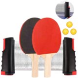  Ping Pong Table Tennis Set Net Rackets Balls 6pcs | Shoptok.si