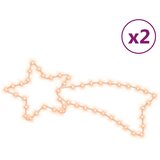  Božićne figure zvijezda padalica 48 LED tople bijele 65 x 28 cm | shoptok.hr