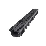 Shumee SISTEM 1000*98 KANALETA Z MREŽO PP LINE A15 ČRNA, (21387591) | Shoptok.si