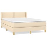 Maison Chic Box spring postelja - Vzmetna postelja z vzmetnico krem 140x200 cm blago SL8302, (21886196) | Shoptok.si