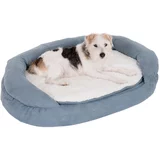 zooplus Krevet za pse Memory ovalni, sivi - D 100 x Š 65 x V 22 cm