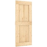 vidaXL Drsna vrata s kompletom vodil 85x210 cm trdna borovina | Shoptok.si