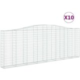  Lučne gabionske košare 10kom 400x30x140/160cm pocinčano željezo | shoptok.hr