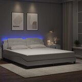 Furnova Posteljni okvir z LED lučkami bel 180x200 cm umetno usnje, (21935489) Cene