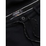 Ombre Men's knitted pants with elastic waistband - black | shoptok.hr