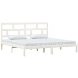  Okvir Za krevet od masivne borovine bijeli 200 x 200 cm | shoptok.hr