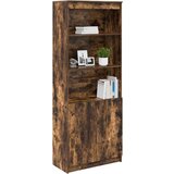 vidaXL Visoka omara dimljen hrast 70x35x180 cm inženirski les | Shoptok.si