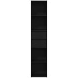  za knjige Crni hrast 36 x 30 x 171 cm Konstruirano drvo | shoptok.hr