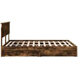  Postelja s shranjevanjem z vzglavjem Dimljeni oreh 160 x 200 cm, (5000106685) | Shoptok.si