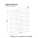 Hanah home polica za knjige ample wenge white | ePonuda.com