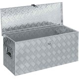 Aluminijska kutija 90,5 x 35 x 40 cm srebrna | shoptok.hr