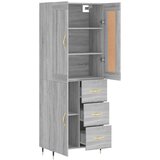 vidaXL Visoka komoda siva sonome 69 5x34x180 cm od konstruiranog drva | shoptok.hr