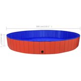 vidaXL Sklopivi bazen za pse crveni 300 x 40 cm PVC | shoptok.hr