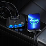  12V-24V LED avto polnilec in razdelilec 4x USB Quick Charge 3.0 LCD | Shoptok.si