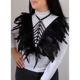 Fenzy Grudnjak Od Elastičnih Naramenica S Perjem, Crni | shoptok.hr