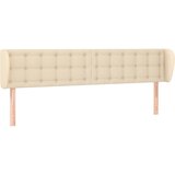 Maison Chic Vzglavna omarica - Nočna omarica - Posteljna omarica z ušesi krem 203x23x78/88 cm blago, (21708396) Cene