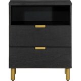 Noćni ormarić crni 50x33x62 cm od konstruiranog drva | Eponuda.com