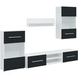 vidaXL 5 kosov TV enot z LED osvetlitvijo Matt Indigo Engineered Wood | Shoptok.si