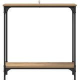  Konzolna stolica s policom Umjetnički hrast 75 x 22,5 x 75 cm | shoptok.hr
