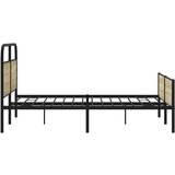 Metalni okvir kreveta bez madraca boja hrasta sonome 150x200 cm | shoptok.hr