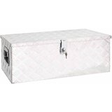  Kutija za pohranu srebrna 80 x 39 x 30 cm aluminijska | shoptok.hr