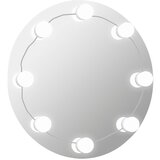 Maison Chic Stensko Ogledalo - Zrcalo - Kozmetično ogledalo z LED lučkami okroglo steklo, (21697873) | Shoptok.si