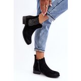 Boto Women's Ankle Boots on Flat Heel Black Sauamia | ePonuda.com