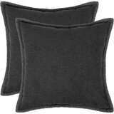  Presvlaka za jastuk 2 pcs HOUTEN Tamnosiva 50 x 50 cm Boucl&amp;eacute; Slike
