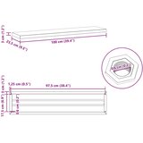  Zidne police 2 kom 100x23,5 cm srebrne nehrđajući čelik | shoptok.hr