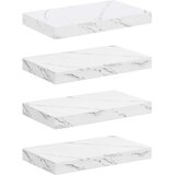  Polica na zidu Zidne 4 pcs Bijeli mramor 40 x 23 5 x 4 cm | shoptok.hr