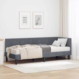  Kutni krevetni okvir s madracem 2 kom. Tamnosiva 80 x 200 cm | Shoptok.si