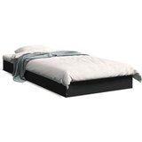 vidaXL Posteljni okvir črn 75x190 cm inženirski les | Shoptok.si