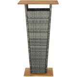  5-dijelni vrtni barski set od poliratana s jastucima sivi Siva 60 cm table length | shoptok.hr